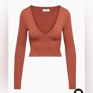 Aritzia Babaton Contour V Neck Longsleeve
